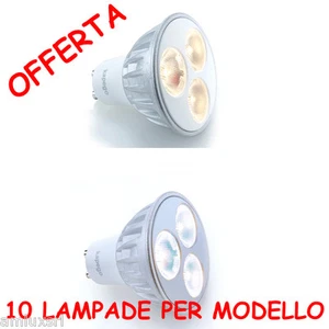 KIT 10 LAMPADE LED 3,6W 38° GU10 230Vac SOS ALOGENA 35W LUCE CALDA FREDDA NEUTRA - Picture 1 of 1