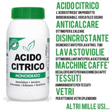 ACIDO CITRICO MONOIDRATO ECOLOGICO ANTICALCARE DISINCROSTANTE BRILLANTANTE 1 KG