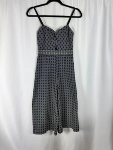 Anthropologie Elevenses Remy Jumpsuit Woven Look Sweetheart Neck Wide Leg 4 - Picture 1 of 13