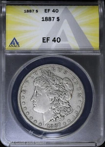 1887-P Morgan Silver Dollar ANACS EF 40 | XF - Picture 1 of 4