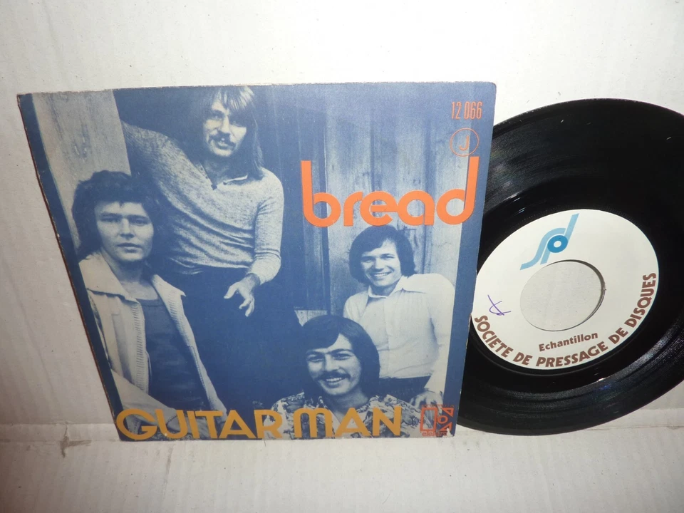 RARE TEST PRESSING . BREAD - The Guitar Man . SP 45T 7' . 1972 . POP ROCK . EX - Photo 1/4