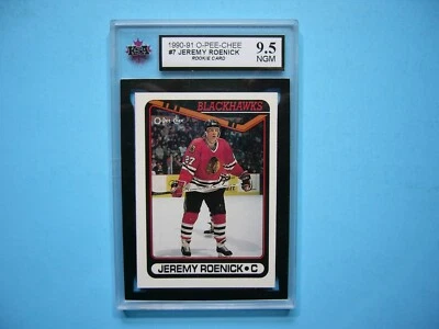 1990/91 O-PEE-CHEE NHL HOCKEY CARD 7 JEREMY ROENICK ROOKIE KSA 9.5 NR GEM MT OPC - Image 1 of 2