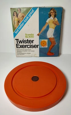Disco de torção vintage Twister Exerciser Scandia 1050 aparar sua cintura quadris placa - Imagem 1 de 4