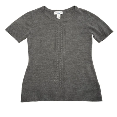 Suéter Top Covington Minimalista Gris Años 90 Preppy Vintage Elegante Sirena de Oficina S Foto 1 de 4