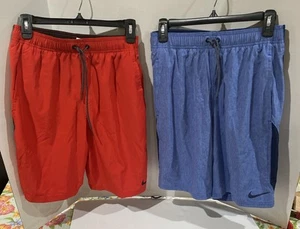 2 Paar Nike Mesh gefütterte Badehosen Herren Größe Small blau und rot - RN# 33763 - Bild 1 von 16
