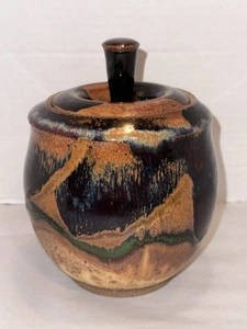 Prairie Fire Pottery Beach North Dakota Bonbonglas Kanister signiert Tama Smith - Bild 1 von 20