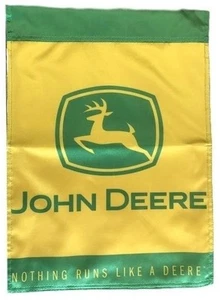 John Deere 2 Sided Garden Flag Nothing Runs Like A Deere NWT Yard Flag - Picture 1 of 2