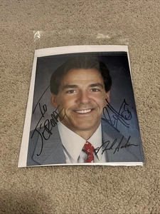 Nick Saban SIGNIERTES HANDSIGNIERTES Foto 8"x10" personalisiert - persönlich signiert - Bild 1 von 4