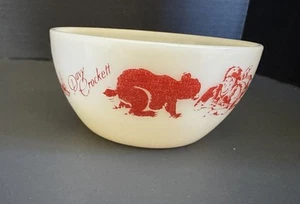 Davy Crockett and Bear Bowl Fire King Ofengeschirr - Bild 1 von 5