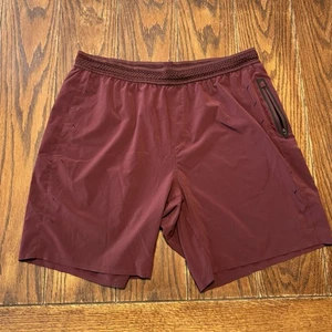 Ten Thousand Shorts Mens XL Burgundy The Session Workout Running Gym 7" Inseam - Picture 1 of 7