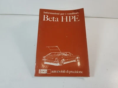 Libretto manuale informazion per i venditori Lancia Beta HPE  originale ed. 1976 - Immagine 1 di 4