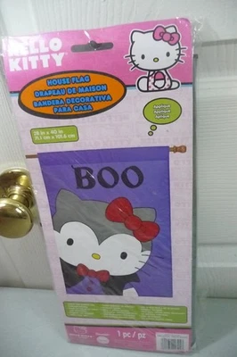 Hello Kitty Con Lazo Rojo Halloween BOO Casa Bandera 28"x40" Sanrio 2013 NUEVO Foto 1 de 3