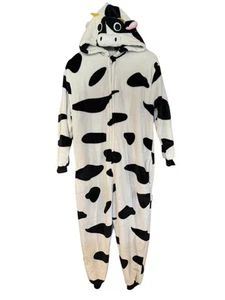 Disfraz de animal de vaca de una pieza de felpa talla mediana para niños - Imagen 1 de 5
