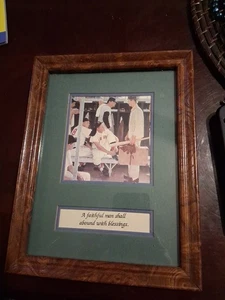Stampa artistica vintage Norman Rockwell "The Rookie" citazione incorniciata.  - Foto 1 di 7
