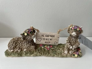 Next Hamish the Highland Cow "Me and Moo is All We Need" Ornament - BNWT - Picture 1 of 6