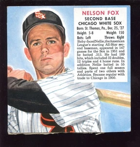 1952 Redman Tobacco Baseball Card No Tab HOFER Nellie Fox - Picture 1 of 1