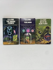 C S Lewis Space Trilogy Perelandra Etc Science Fiction 1976 MacMillan Paperbacks - Picture 1 of 11
