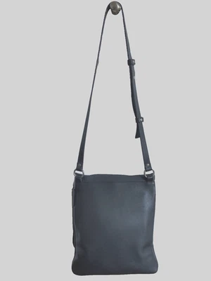 Bolso Mensajero COACH DE COLECCIÓN #9458 Legacy Chelsea Hippie Solapa Delgado Cuero - Gris Oscuro Foto 1 de 4