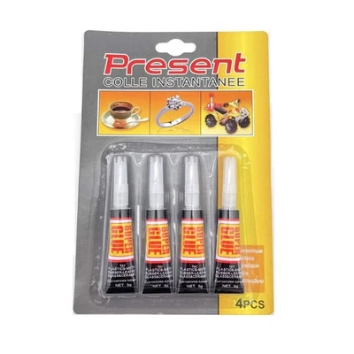 Lot De 4 Tubes De Colle Super Glue Multi Usage Cyanoacrylate Prise Instantanée