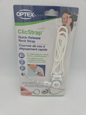 Optex Clicstrap Quick Release Neck Strap WHITE  Digital Compact Camera Gift Idea - Image 1 of 4