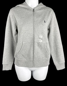Kid's Polo Ralph Lauren Gray Fleece Hoodie Sweatshirt Size M (10-12) NWTS - Picture 1 of 5