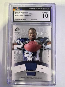 2003 SP AUTHENTIC RC AUTHENTICS PATCH #245 TERENCE NEWMAN ROOKIE RC CGC 10  - Picture 1 of 4