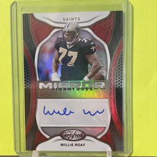 2022 Panini Certified Football Mirror Signatures Willie Roaf Red /25 Saints…HOF
