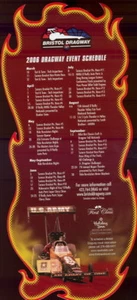 2006 Tony Schumacher U.S. Army Bristol Dragway NHRA Schedule handout - Picture 1 of 1