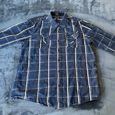 Eighty Eight Platinum Men's Blue Plaid Long Sleeve Button Up Collar Shirt XL - Image 1 of 4