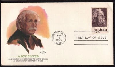 1979 Albert Einstein Sc 1774 first day cover Fleetwood cachet FDC - Image 1 of 2