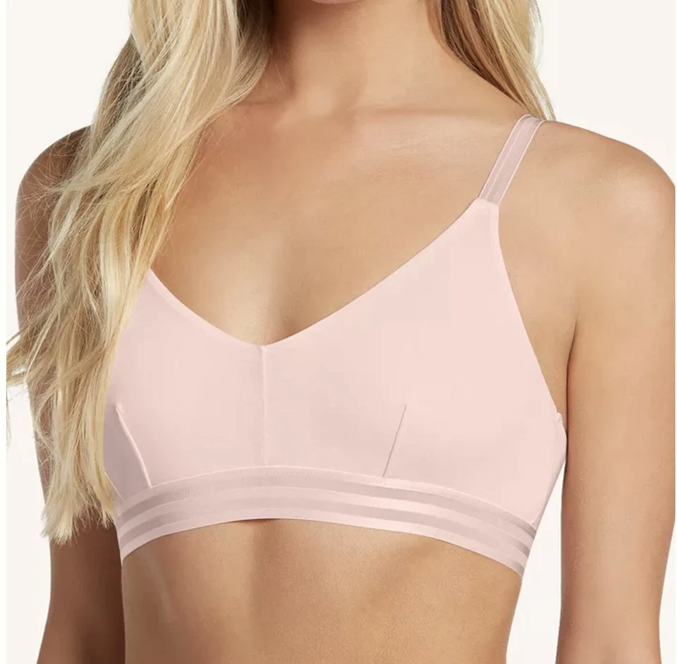 Sutiã Bralette JOCKEY Supima Algodão Allure Rosa Claro Sem Fio NOVO Feminino Tamanho P M - Imagem 1 de 4