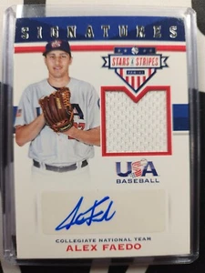 2017 Panini Stars & Stripes Alex Faedo #6 Team USA Jersey Auto 101/199 TIGERS - Bild 1 von 2