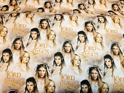 LORD Of The RINGS LOTR Female Leads Digitally Printed Cotton FAT QUARTER - Image 1 of 4