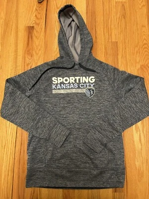 Adidas MLS Sporting Kansas City Youth Pullover Hoodie Sweatshirt Size S - Image 1 of 4