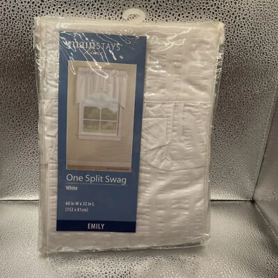 MAINSTAYS HOME Emily One Split Swag White [60" W × 32" L] New  - Image 1 of 3