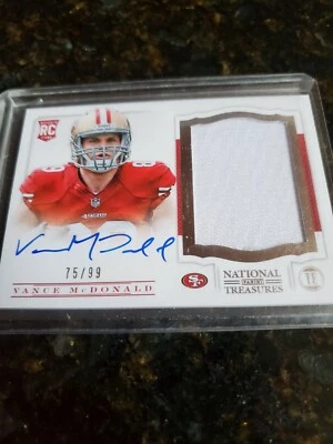 Vance McDonald 2013 National Treasures Patch Auto Autograph RC /99 Steelers - Image 1 of 3