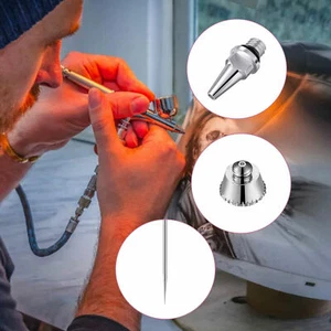 1 Set Airbrush Nozzle Needle Replacements for Airbrushes Spray Gun 0.2/0.3/0.5mm - Picture 1 of 17