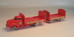 Lego 1/87 Bedford Hängerzug Pritsche Faßwagen ESSO EXTRA rot 50/60er Jh. 1#769 - Bild 1 von 1