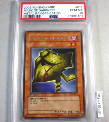 PSA 10 Mask of Darkness MRD-014 1st Ed Rare YuGiOh NA English 2002 Metal Raiders - Image 1 of 4