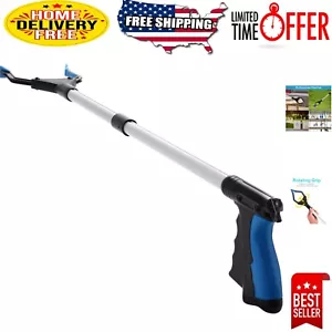 Ergonomic Extra Long Garbage Grabber with 90-Degree Rotating Head - 31 Inch - Picture 1 of 8