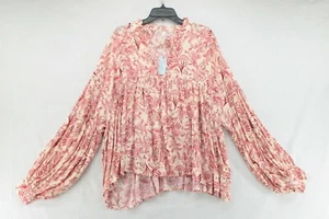 Blusa Top Anthropologie Para Mujer 2X Manga Larga Transparente Floral Boho Cottagecore - Imagen 1 de 8