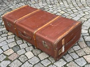 224/3/1124 Koffer Reisekoffer Überseekoffer Couchtisch antik - Bild 1 von 7