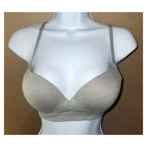 H&M 34B Gray Padded Pushup Bra, Ribbed T5 - Picture 1 of 2