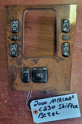 1998-2003 W208 MERCEDES BENZ CLK320 CLK430 SHIFTER TRIM BEZEL WOOD GRAIN  - Image 1 of 2