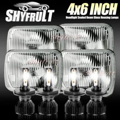For Freightliner FLD 120 112 4Pcs 4X6" inch LED-Headlights Hi-Lo 6000k- Foto 1 de 4
