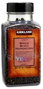 Kirkland Signature Whole Black Pepper Peppercorn 14.1 oz - Picture 1 of 4
