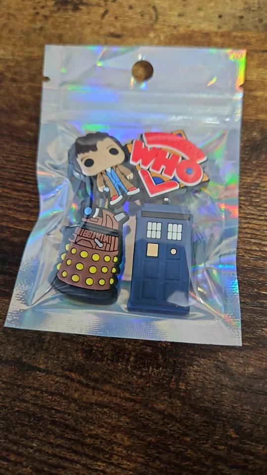 Doctor Who Inspired croc charms set of 4