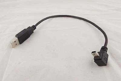 10x USB Mini 5 Pin Down 90°Angle Male To USB 2.0 A Male Plug Data Adapter Cable - Image 1 of 4