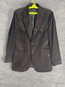 Blazer vintage Kenny Rogers 44L marrone velluto a coste collezione western di Circle S - Foto 1 di 22