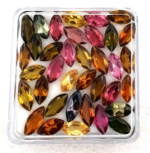 Natural Multi Tourmaline Marquise Cut Loose Gemstone Lot 22 Pcs 4*8 MM 10 CT - Picture 1 of 4